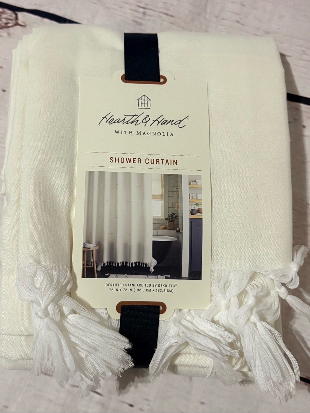 Hearth & Hand with Magnolia White Shower Curtain nwt
